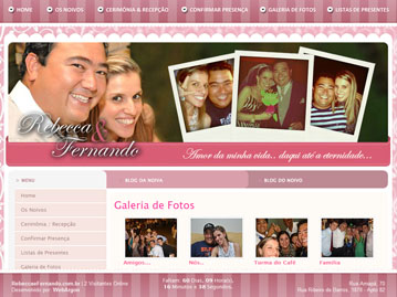 Site de Casamento – Rebecca e Fernando